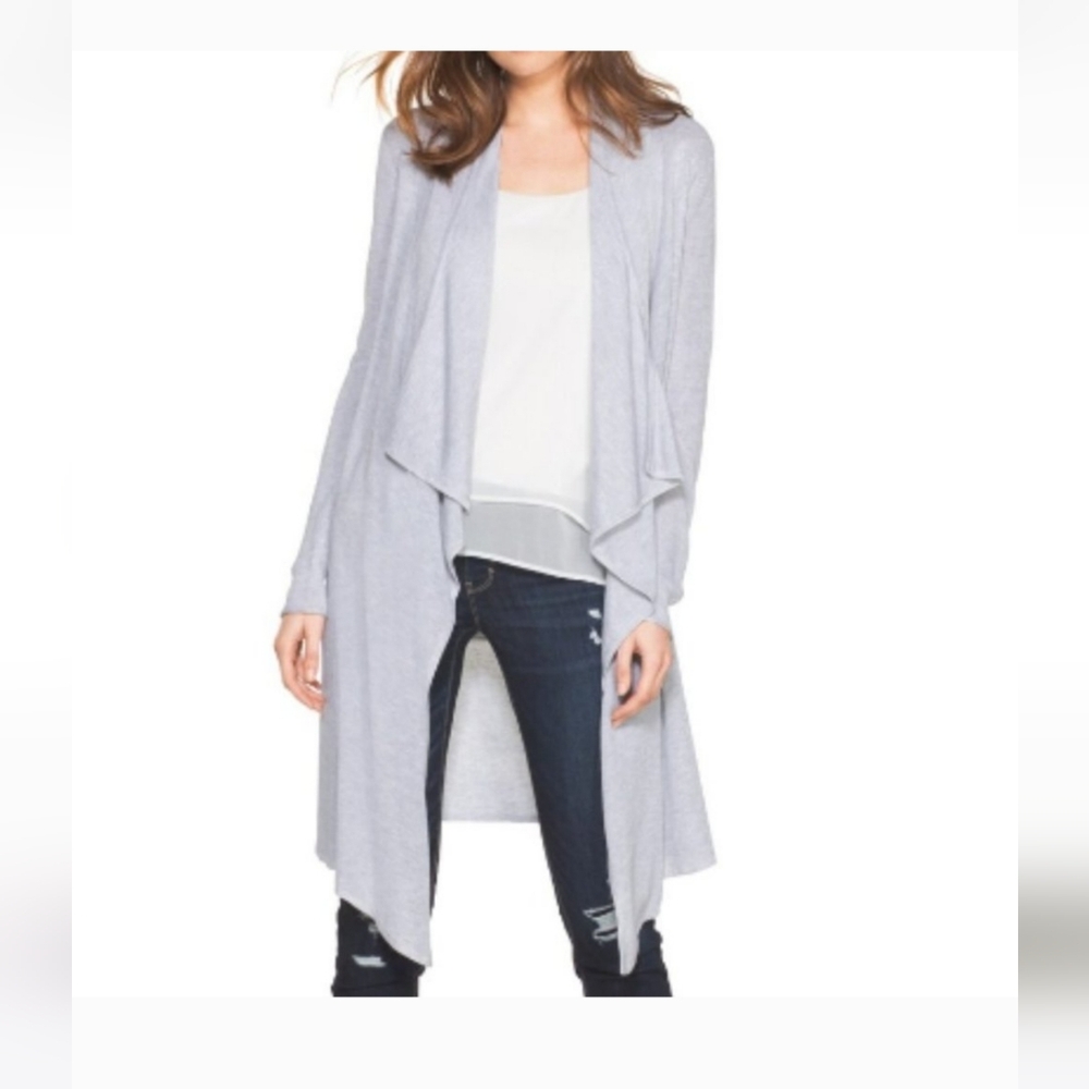 White House Black Market cascading cardigan size xs